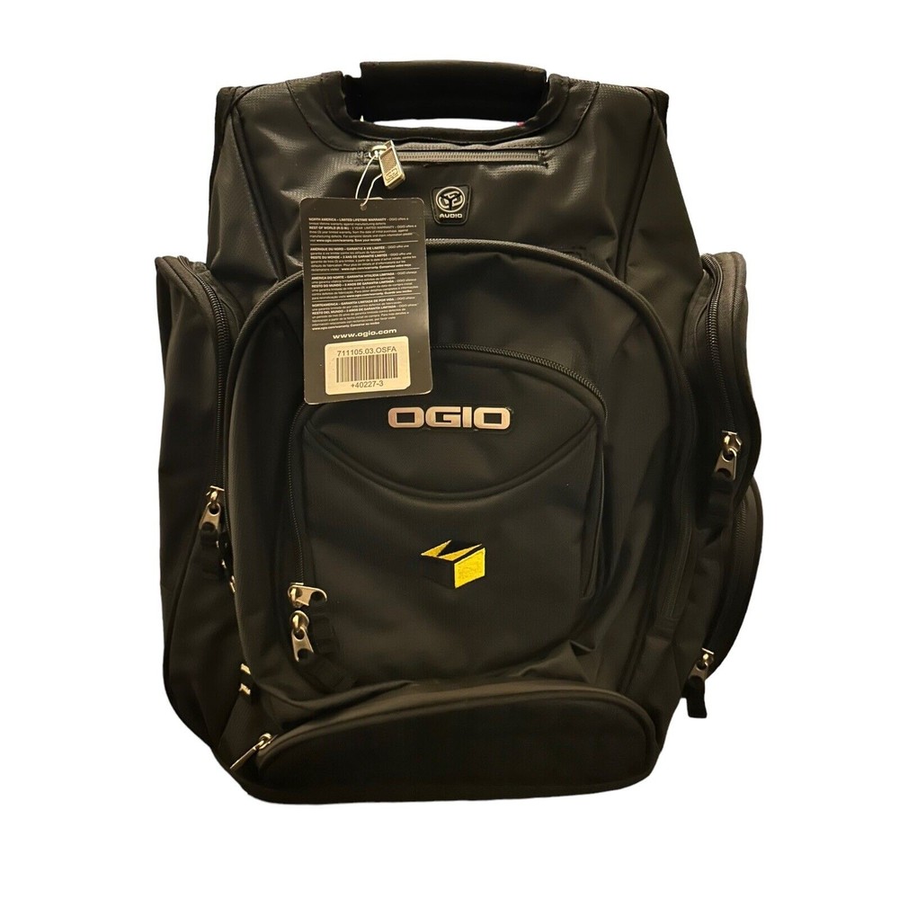 OGIO Metro Street Black Backpack 8 External Pockets Audio Tech Laptop Sleeve